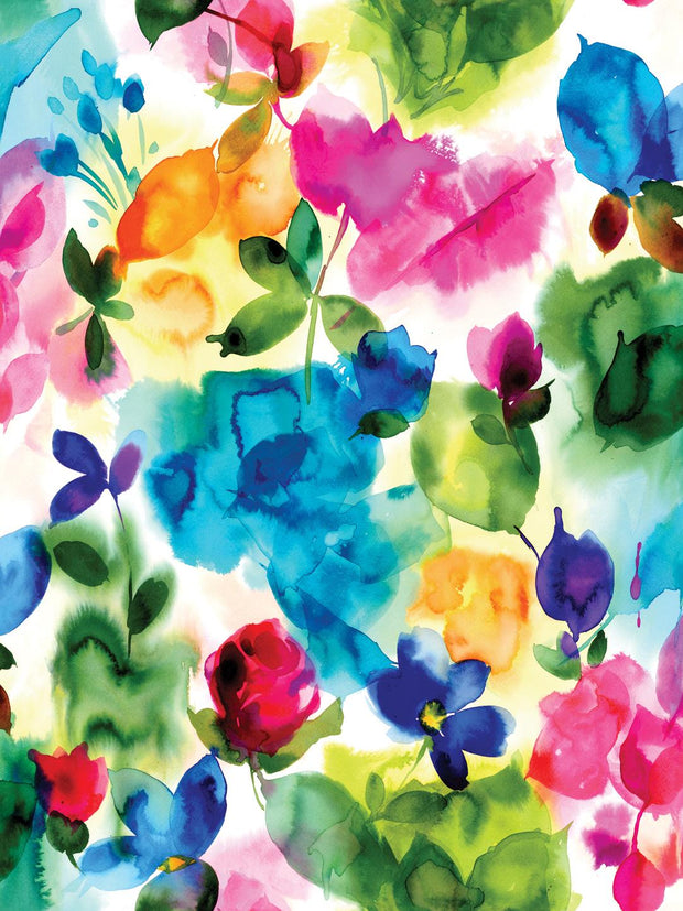 Gradients II Splash Watercolor Blooms Multi