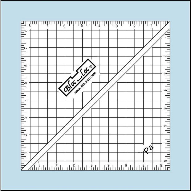 Half-Square Triangle Ruler 8.5" x 8.5"