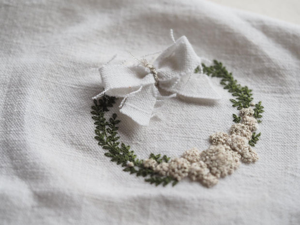 Hydrangea Christmas Wreath Mini Embroidery Kit