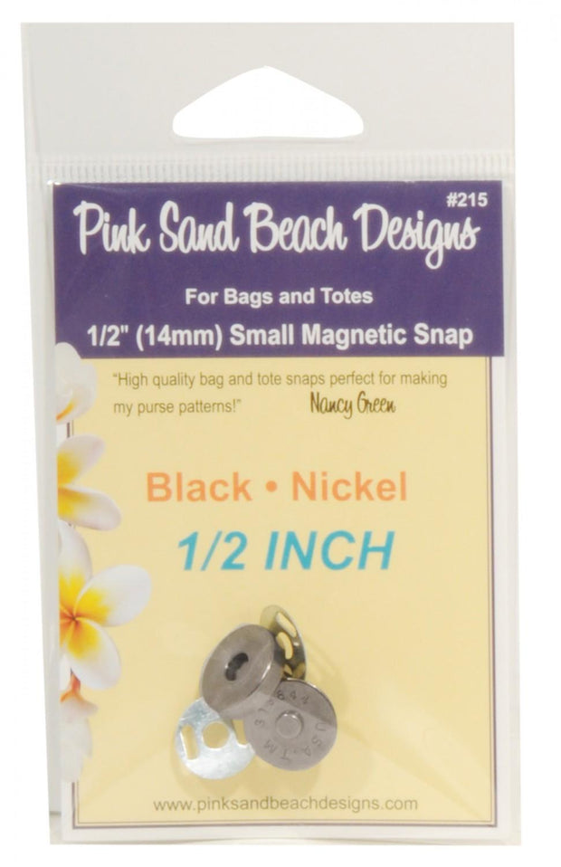 Magnetic Purse Snap 1/2" Black Nickel
