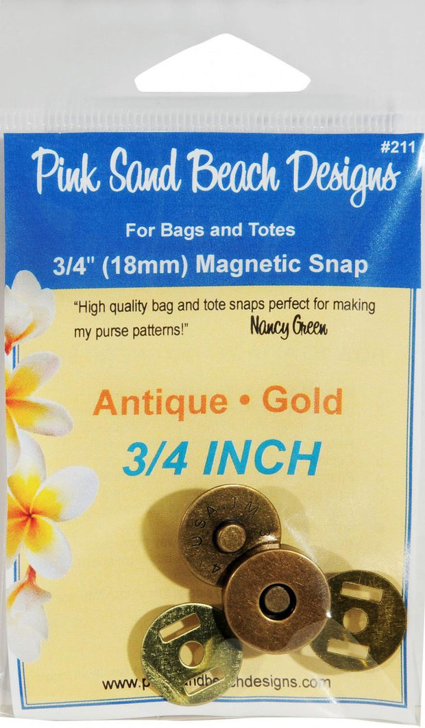 Magnetic Purse Snap 3/4" Antique Gold