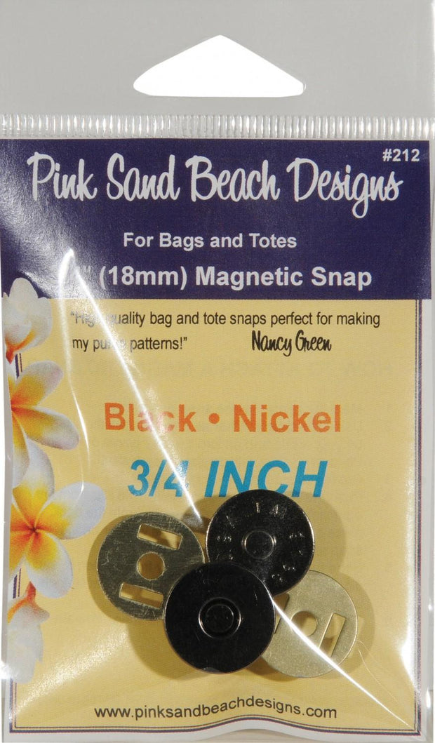 Magnetic Purse Snap 3/4" Black Nickel