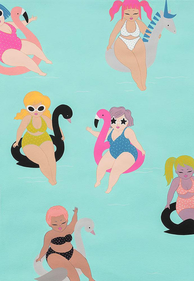 Nicole's Prints Flirty & Floaty Aqua