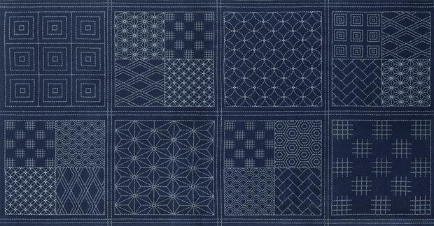 Nuno Machi Neibi Basic Linen Panel 24" x 44" Dark Blue
