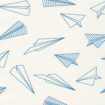 On the Lighter Side Blue Paper Airplane on White
