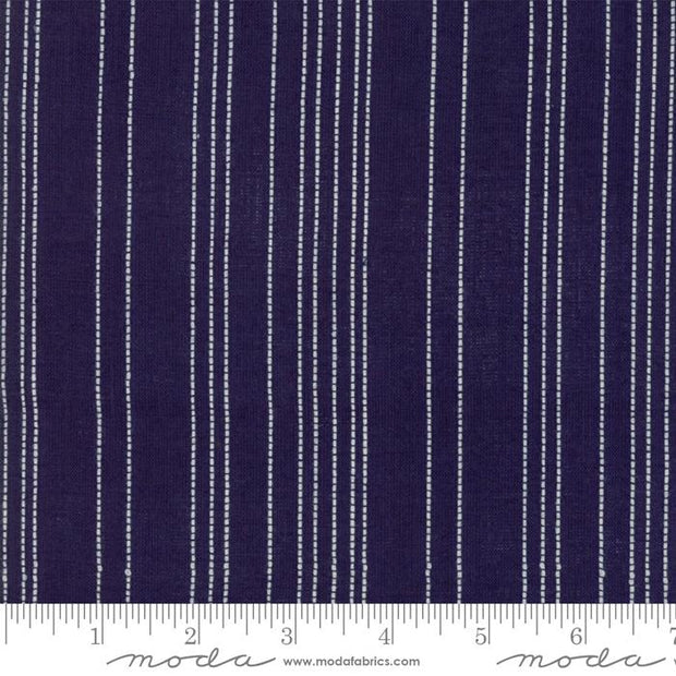 Picnic Basket Dobby Navy Woven