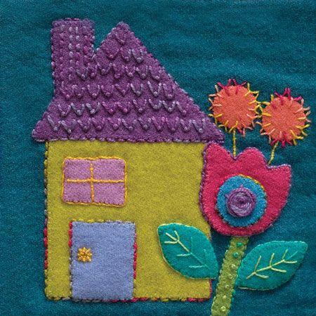 Pre-Cut Wool Block House Colorway 1