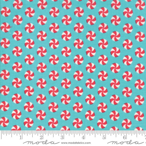 Sweet Christmas Coolmint Peppermint Polka Dot Turquoise