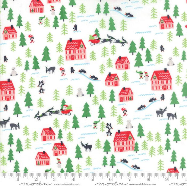 The North Pole Snow Christmas Village White