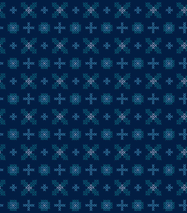 Winterglow Cross Stitch Navy