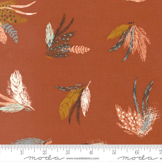 Woodland Wildflowers Feather Friends Rust